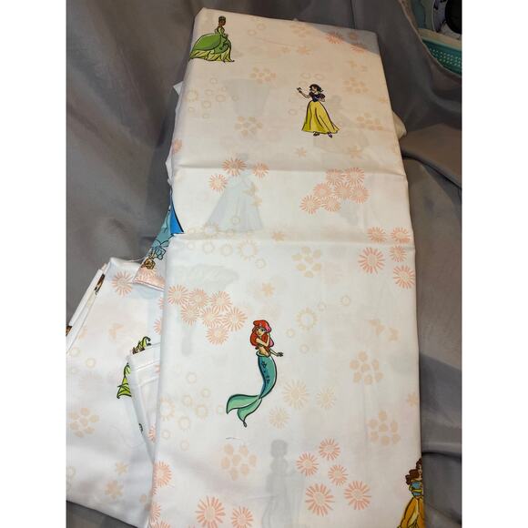 Disney Princess Full Sheet Set Flat Fitted 2 Pillowcases Princess - Picture 4 of 4